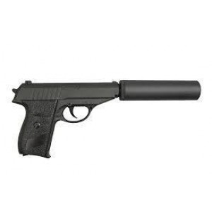 Страйкбольный пистолет G.3A PPS с глушителем (Galaxy)